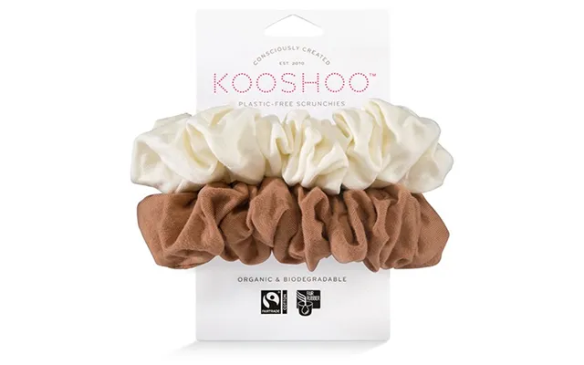Hår Scrunchie Cappuccino Plastikfri - 2 Stk