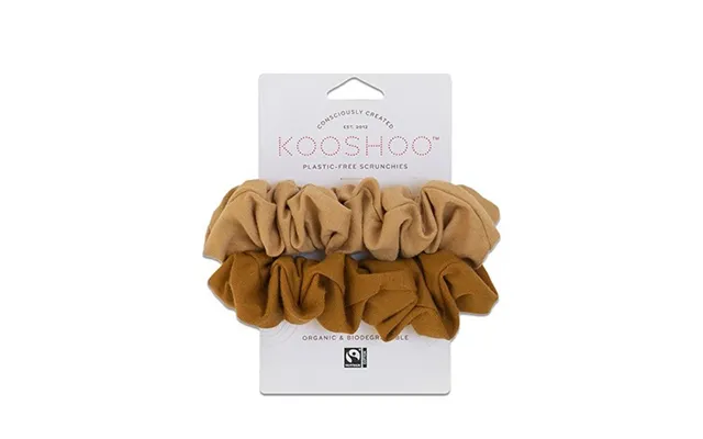 Hår Scrunchie Gylden Sand Plastfri 2 Stk - 1 Pakke