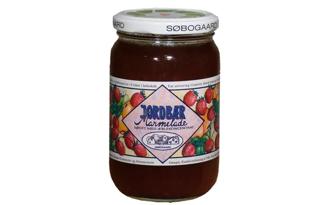 Jordbær Marmelade Sødet Med Æble Økologisk - 390 Gram