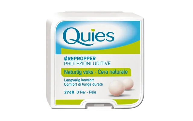 Ørepropper Naturlig Voks 8 Par I Æske - 1 Stk