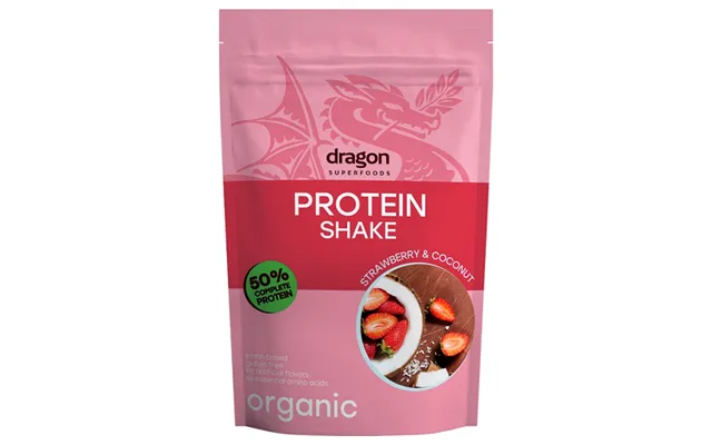 Protein Shake Jordbær Og Kokos Økologisk - 450 Gram
