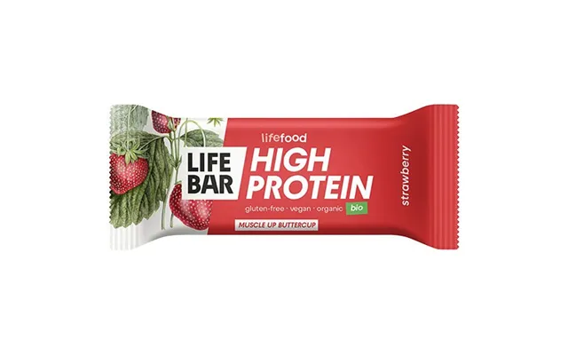 Proteinbar Med Jordbær Økologisk - 40 Gram