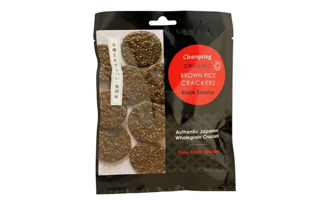 Rice Cracker Black Sesame Økologisk - 40 Gr
