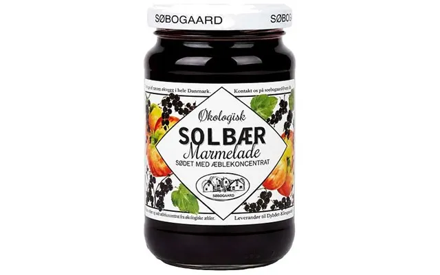 Solbærmarmelade Sødet Med Æble Økologisk - 390 Gram