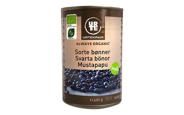 Sorte Bønner Dåse Økologisk - 400 Gram