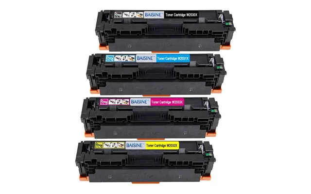 Sæt Hp 415x 4 Farver Bk-c-m-y Toner Kompatibel 415x 25.500 Sider