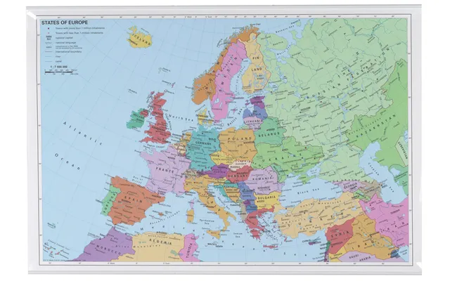 97 X 67 Cm. Europa Kort