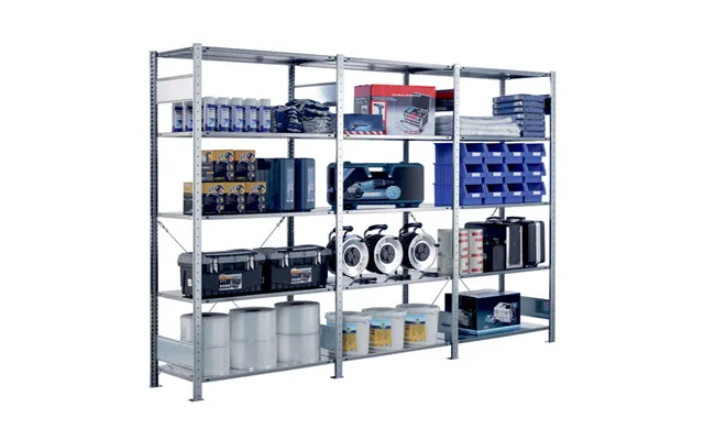 Følgesektion Boltless Lagerreol - Rygkryds 2500x1300x600 150 Kg Hylde