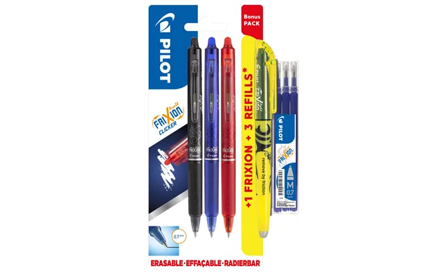 Frixion Clicker M Klik 0,7 Bonuspack 3 Light Refillset
