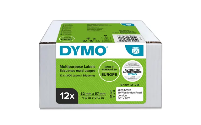 Label Multi 32x57mm Remov White 12x1000