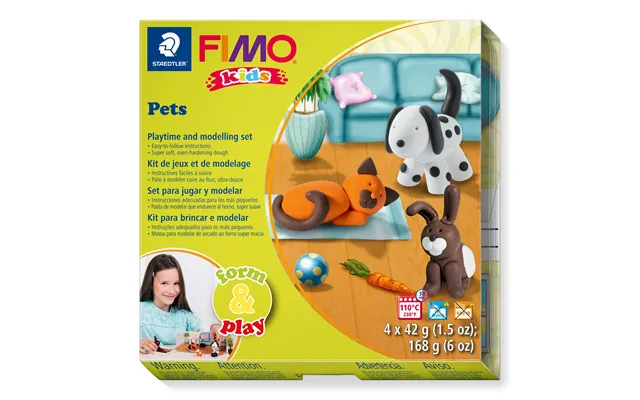 Modeller Fimo Kids Kæledyr 4x42g 4