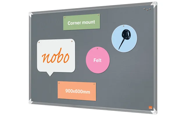 Opslagstavle Premium Plus Eco Filt 90x60 Grå