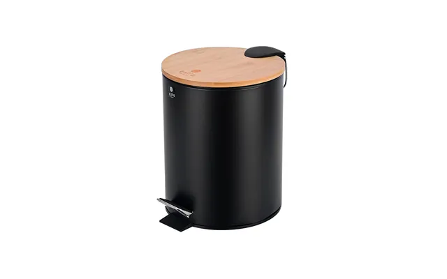 Pedalspand Med Softclose 5 Liter Bambus Sort