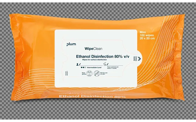 Plum Wipeclean Ethanol Disinfection - Mini 100 Stk.