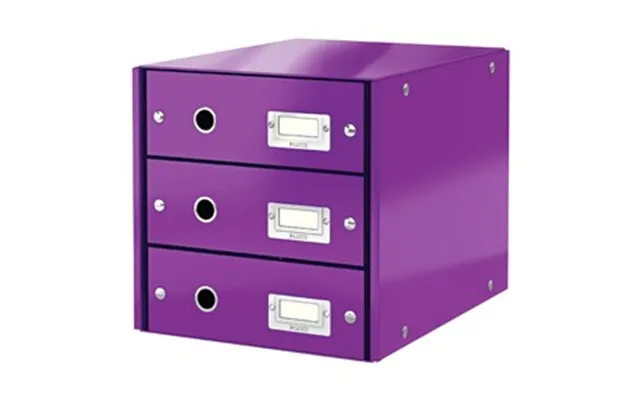 Skuffekabinet Click&store 3 Skuf Wow Lilla