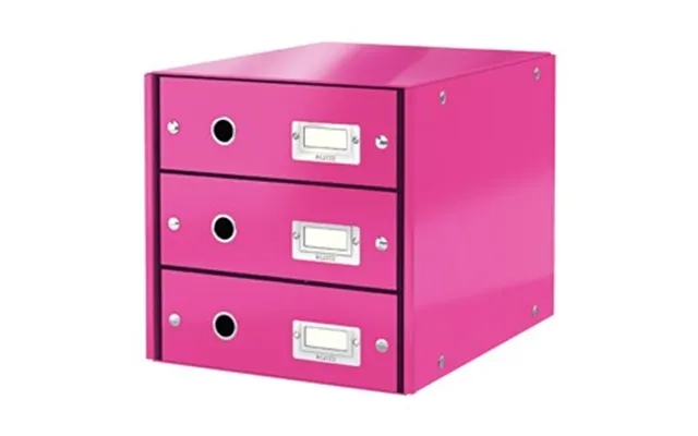 Skuffekabinet Click&store 3 Skuf Wow Pink