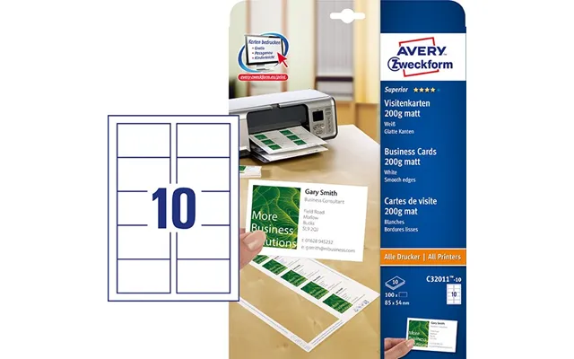 Visitkort Mat 200g 85x54 100