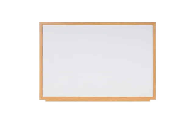 Whiteboard Med Mdf-ramme I Egetræslook - Hvid