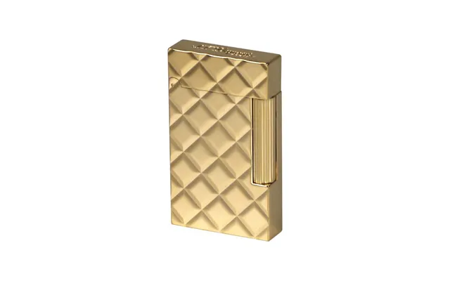 Dupont Lighter Ligne 2 Slim Quilted Yellow Gold 017082