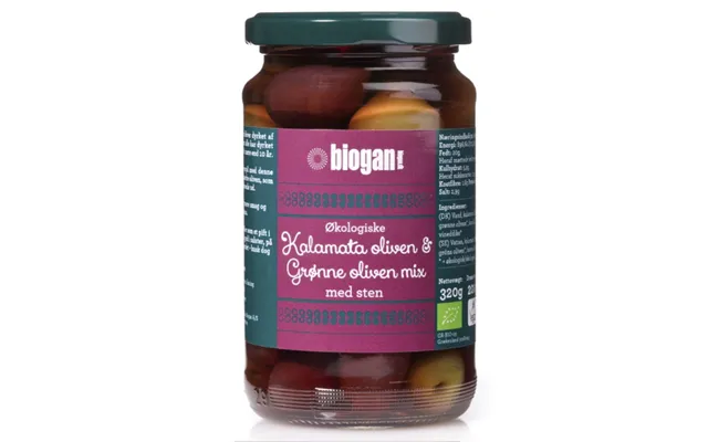 Biogan - Økologiske Kalamata Oliven & Grønne Oliven Mix