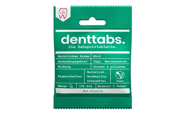 Denttabs - Tandpasta Tabletter Med Fluorid