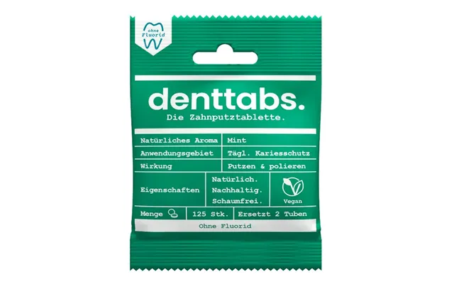 Denttabs - Tandpasta Tabletter Uden Fluorid