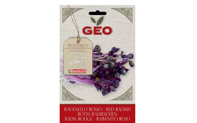 Geo Greens - Økologisk Rød Radisefrø Til Spiring 15g