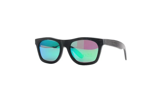 Pandoo - Mørk Bambus Polaroid Solbrille- Grøn