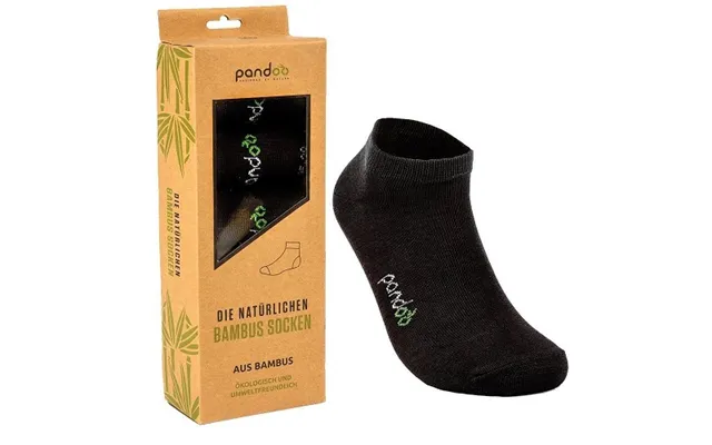 Pandoo - Sorte Low Cut Bambus Sokker I Str. 35-38