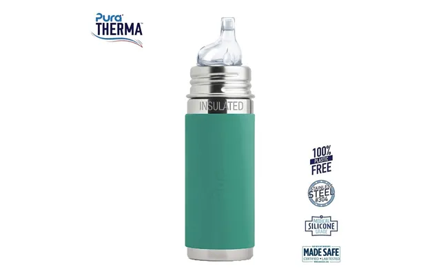 Pura - Therma Kiki Sipper Baby Sutteflaske 6 Mdr. Moss 260ml