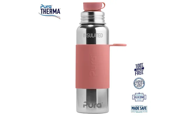 Pura - Therma Sportsflaske Big Mouth Rosa 650ml