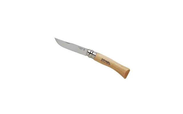 Opinel Foldekniv Nr. 7 Rustfrit Stål, Bøgetræ - Foldeknive