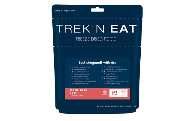 Trek'n Eat Bøf Stroganoff Med Ris, Glutenfri 670 Kcal - Mad