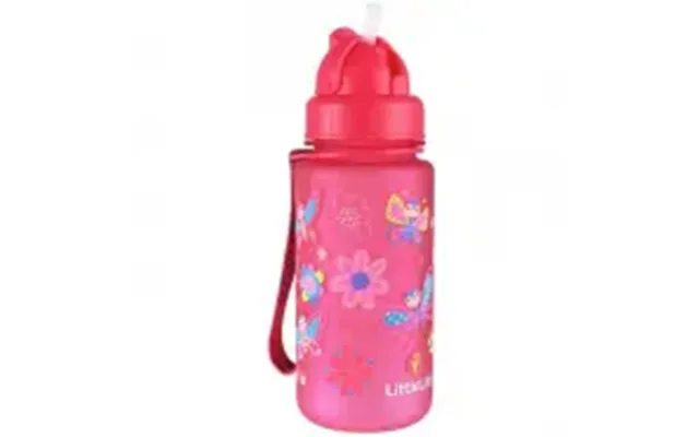 Littlelife Water Bottle, Butterflies, 400ml - Drikkeflaske