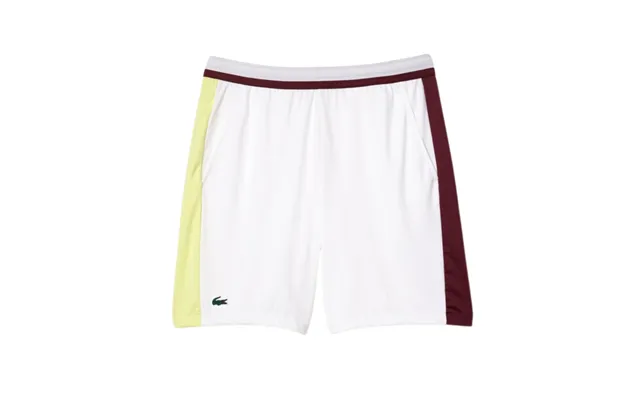 Lacoste X Daniil Medvedev Regular Fit Shorts White Flashy Yellow Bordeaux