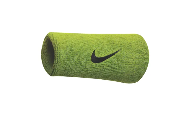 Nike Swoosh Doublewide Wristbands 2-pack Atomic Green Black