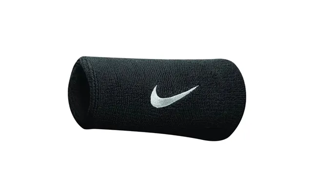 Nike Swoosh Doublewide Wristbands 2-pack Black White