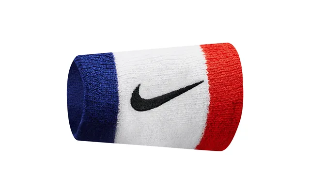Nike Swoosh Doublewide Wristbands 2-pack Habanero Red Black