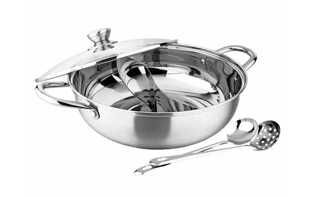 Ægte Hot Pot Gryde Med Glaslåg 28 Cm - Hot Pot & Koreansk Grill