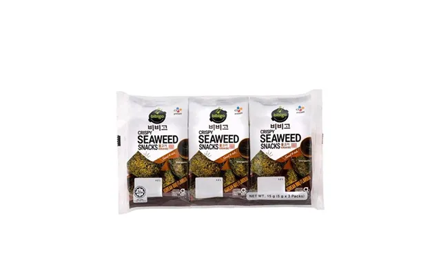 Bibigo Crispy Seaweed Snack, Korean Bbq 3-pk 15 G. - Tang Snacks