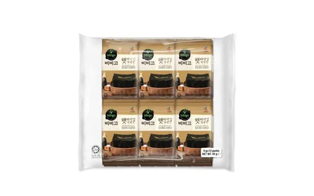 Bibigo Crispy Toasted Seaweed Jaerae Tangsnack 12x4g. - Tang Snacks
