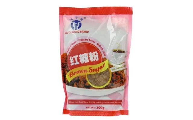 Brown Sugar Brunt Sukker Sukkerrør South Word 300 G. - Krydderier