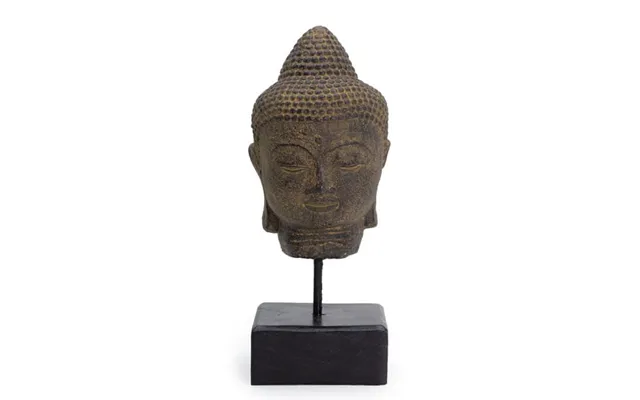 Buddha-hoved På Fod I Grå Stillness Statue - Figurer