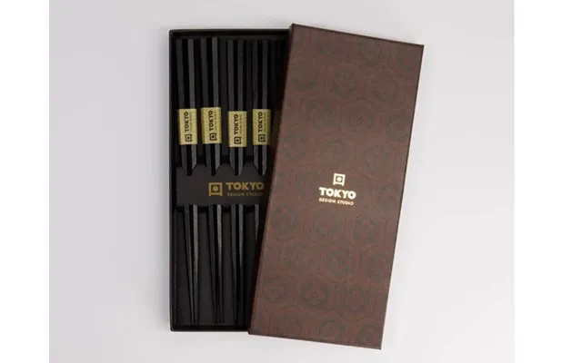 Chopsticks Spisepinde Giftset Hexagon Black Tokyo Design Studio 5 Par