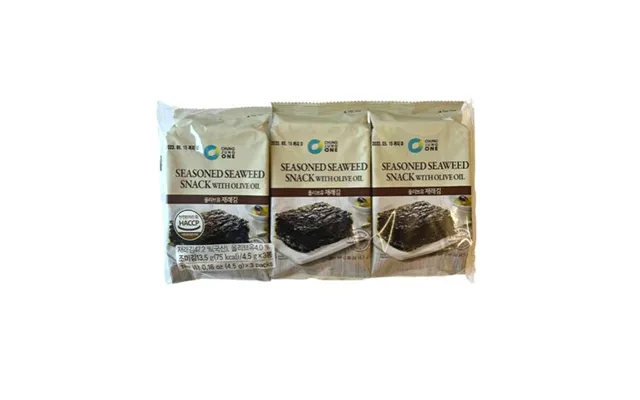 Chung Jung One Seasoned Seaweed Snack 4.5 G. X 3 - Nori Tang