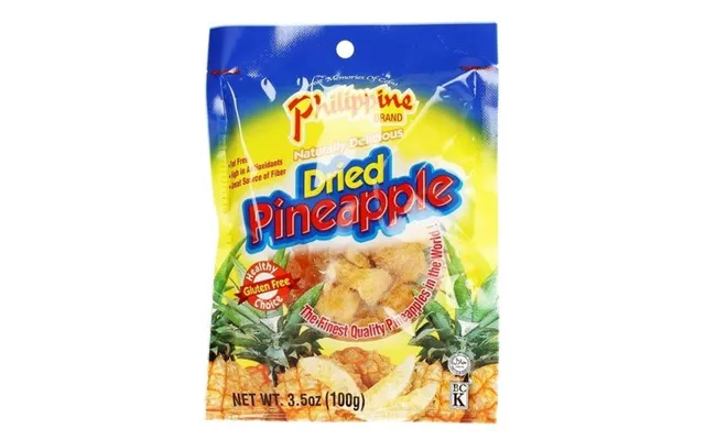 Dired Pineapple Tørret Ananas Stykker 100 G. - Tørret Frugt