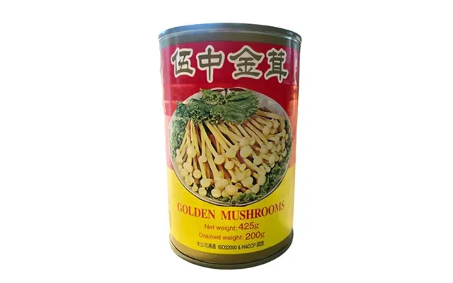 Enoki Svampe På Dåse Golden Needle Mushroom 425 G. - Grønt Og Frugt På Glas Og Dåse