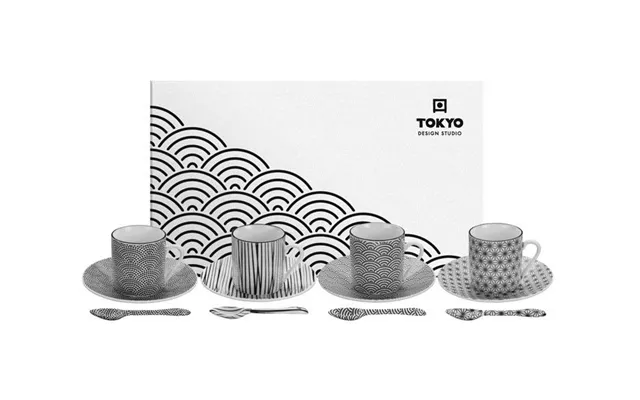 Espresso Sæt Nippon Black 12 Dele Tokyo Design Studio - Gavesæt Og Æsker