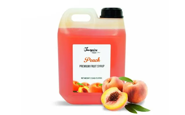 Frugtsirup Til Bubble Tea Med Ferskensmag 2 Liter - Frugtsirup