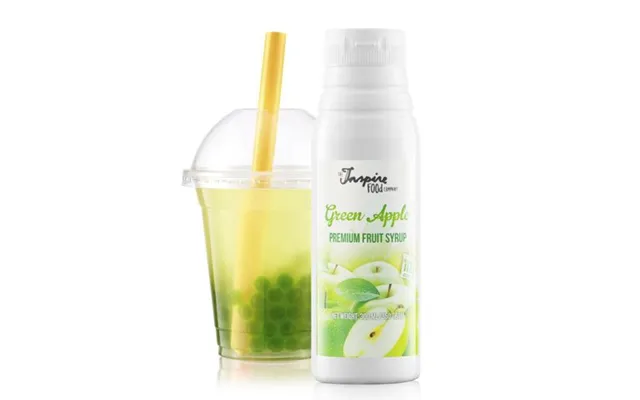 Frugtsirup Til Bubble Tea Med Grøn Æble Smag 300 Ml. - Frugtsirup